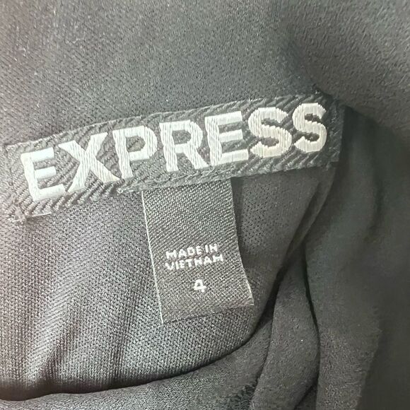 Express Black halter Tie neck chiffon Dress Size 4 - Picture 4 of 12